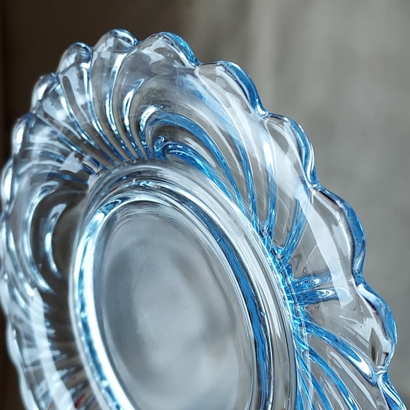 💙Cambridge ice Moonlight Blue Caprice bowl underplate art deco mayonnaise bowl - Picture 8 of 17